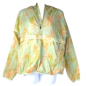 Prana Windbreaker Pullover XS Coastal Sage Jungle Whistler Anorak Nylon B2-228